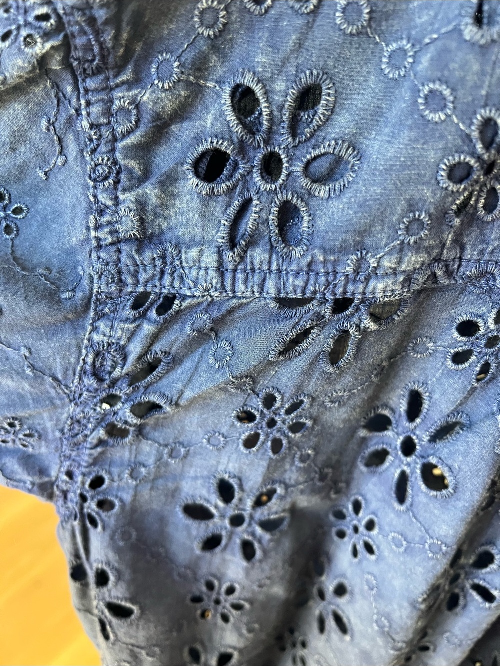We The Free Blue Eyelet Denim Jeans - Picture 2 of 6